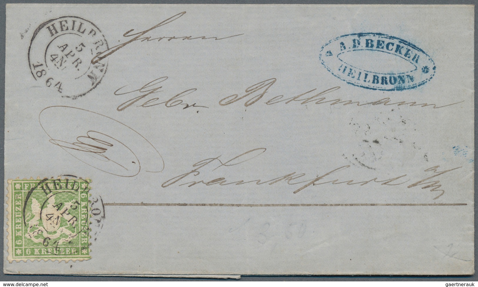 Württemberg - Marken Und Briefe: 1851/1874, Wertvolle Briefsammlung Im Album Mit 56 Belegen Dabei Ei - Sonstige & Ohne Zuordnung