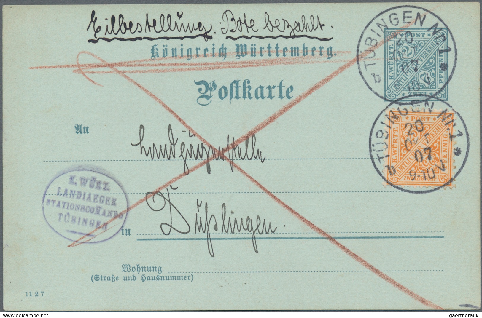 Württemberg - Marken Und Briefe: 1851/1920, Gehaltvoller Sammlungbestand Mit Ca.100 Briefen, Karten - Otros & Sin Clasificación