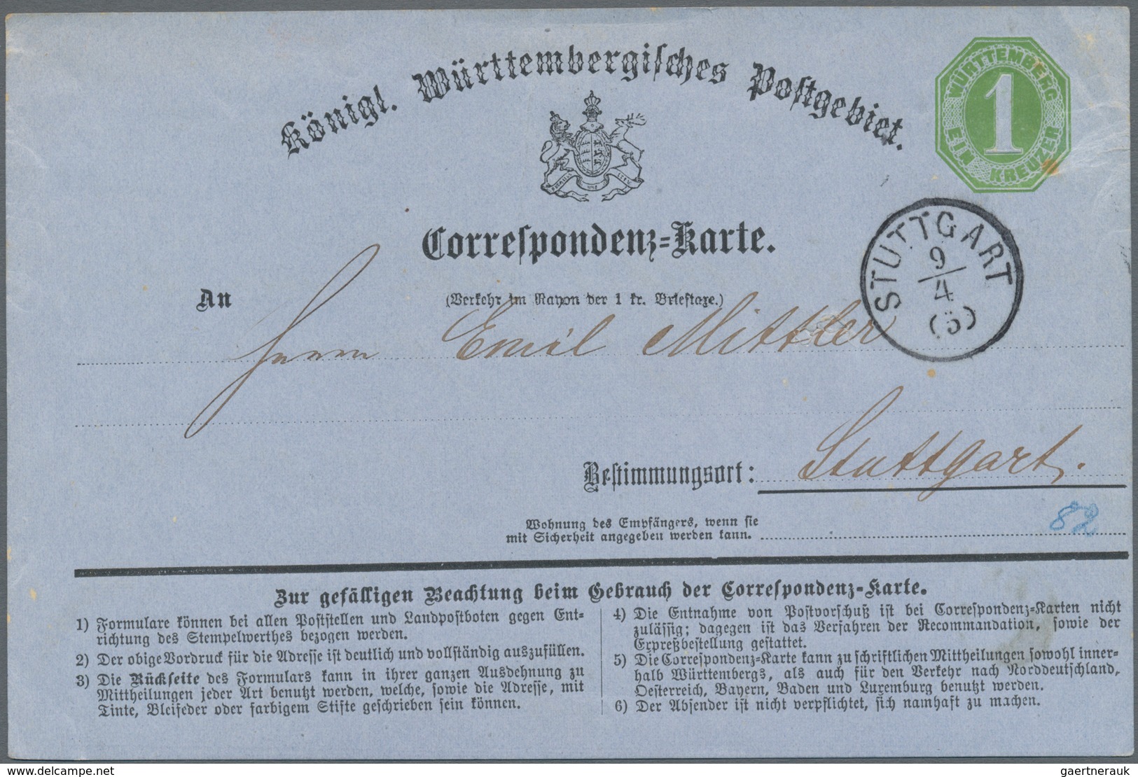 Württemberg - Marken Und Briefe: 1851/1920, Gehaltvoller Sammlungbestand Mit Ca.100 Briefen, Karten - Andere & Zonder Classificatie