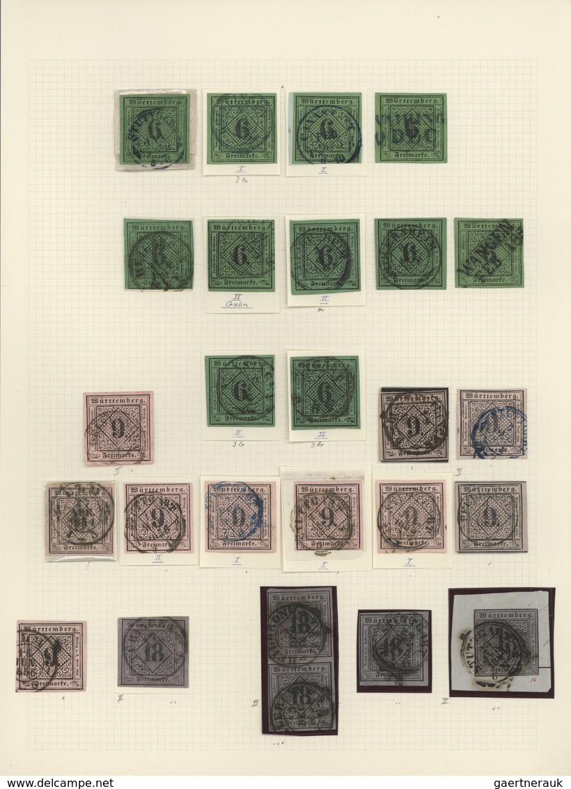 Württemberg - Marken Und Briefe: 1851/1920, Umfangreiche Und Saubere Gestempelte Sammlung, Alle Mark - Otros & Sin Clasificación