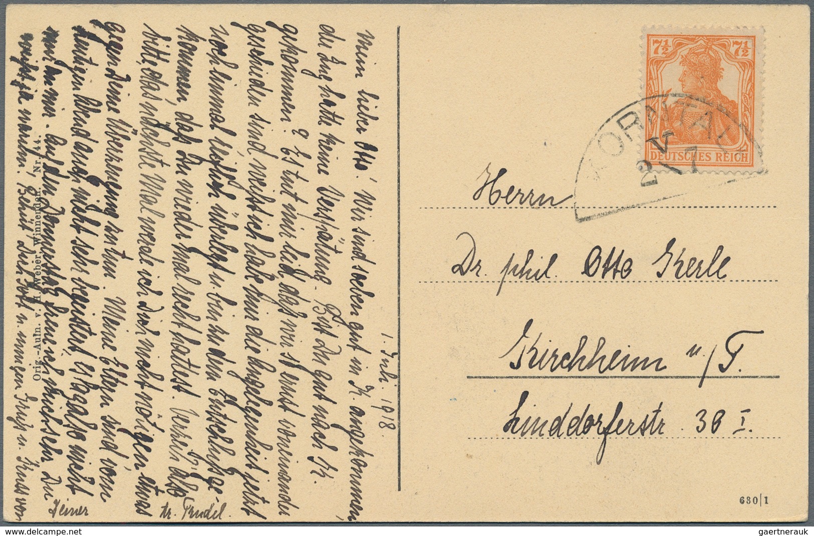 Württemberg - Marken Und Briefe: 1870/1923 Ca., Posten Mit Ca.100 Belegen, Dabei Postablagestempel D - Otros & Sin Clasificación