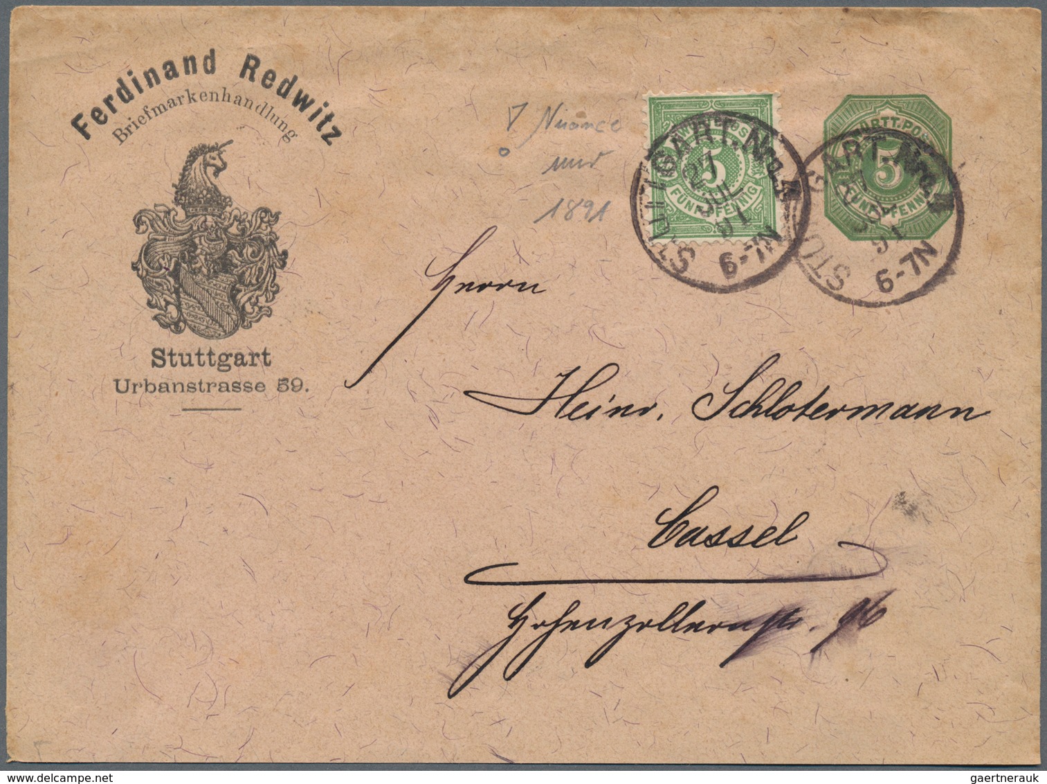 Württemberg - Marken Und Briefe: 1875/1920, Uriger Posten Von Ca. 260 Briefen Und Ganzsachen Aus Der - Andere & Zonder Classificatie
