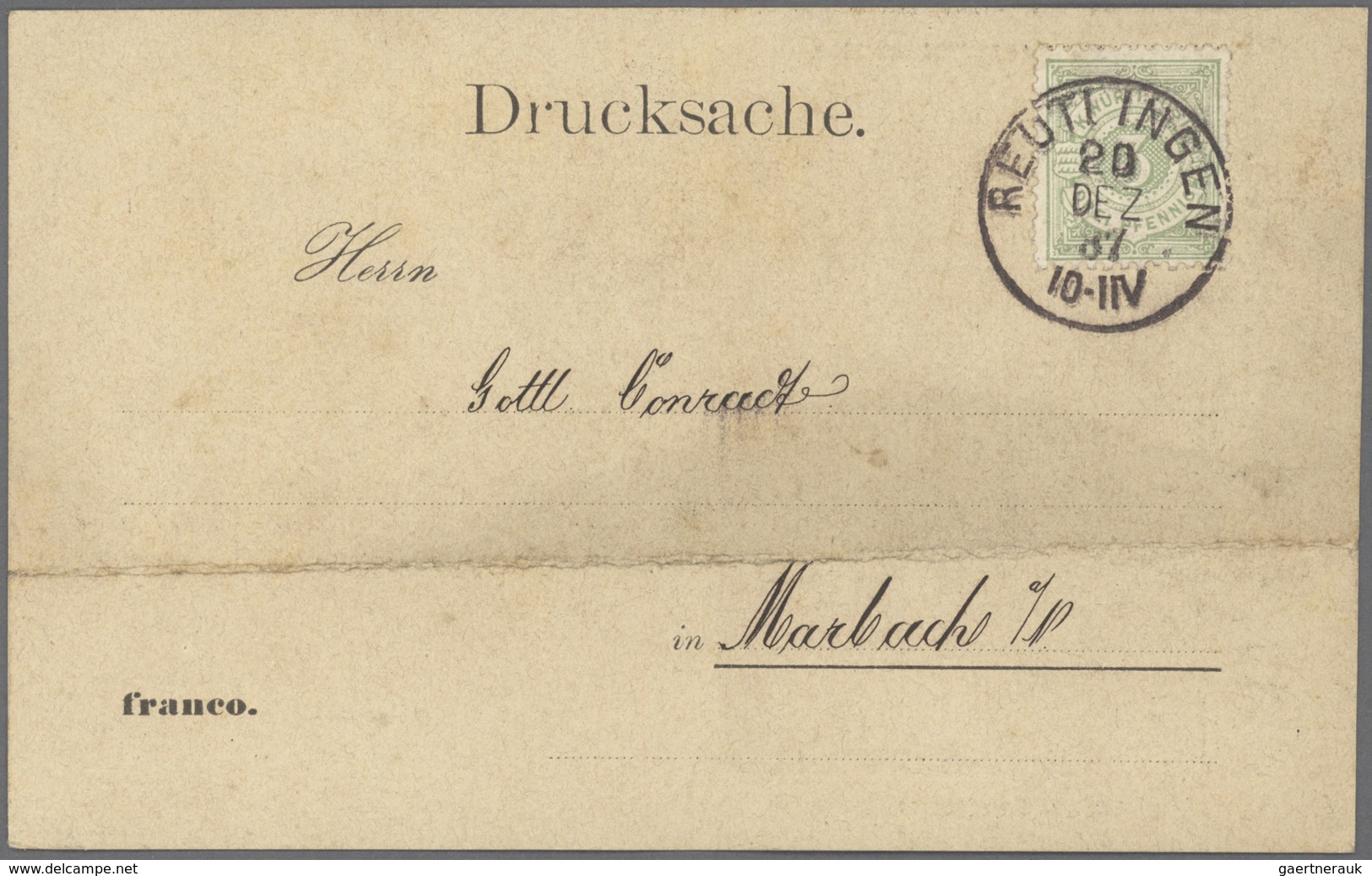 Württemberg - Marken Und Briefe: 1880-1920, Partie Mit Ca. 1500 Ganzsachen Und Postkarten Aus Einer - Andere & Zonder Classificatie