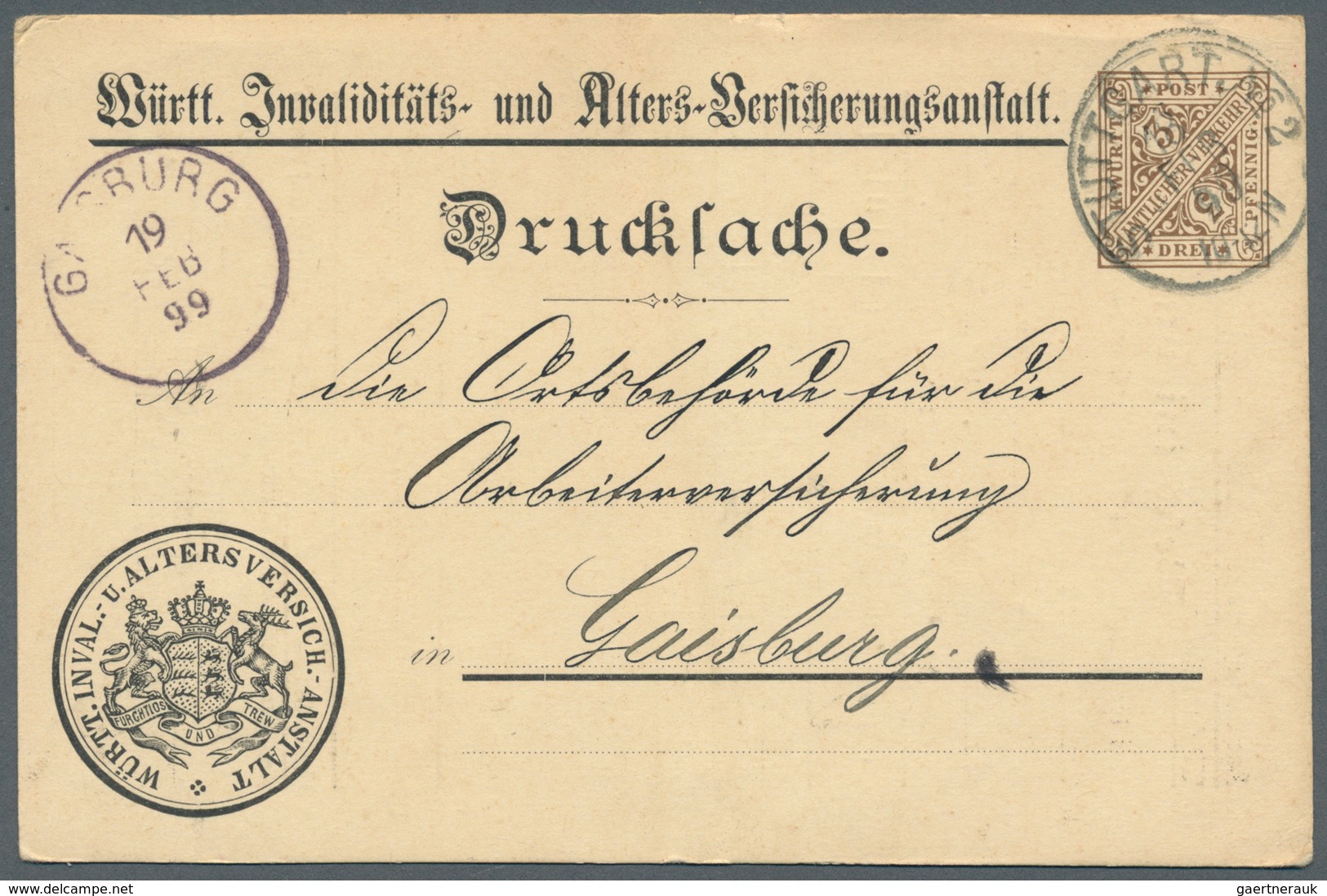 Württemberg - Ganzsachen: 1862/1920, sehr umfangreiche Sammlung ab U 1 bis DPB 67, insgesamt 807 nur