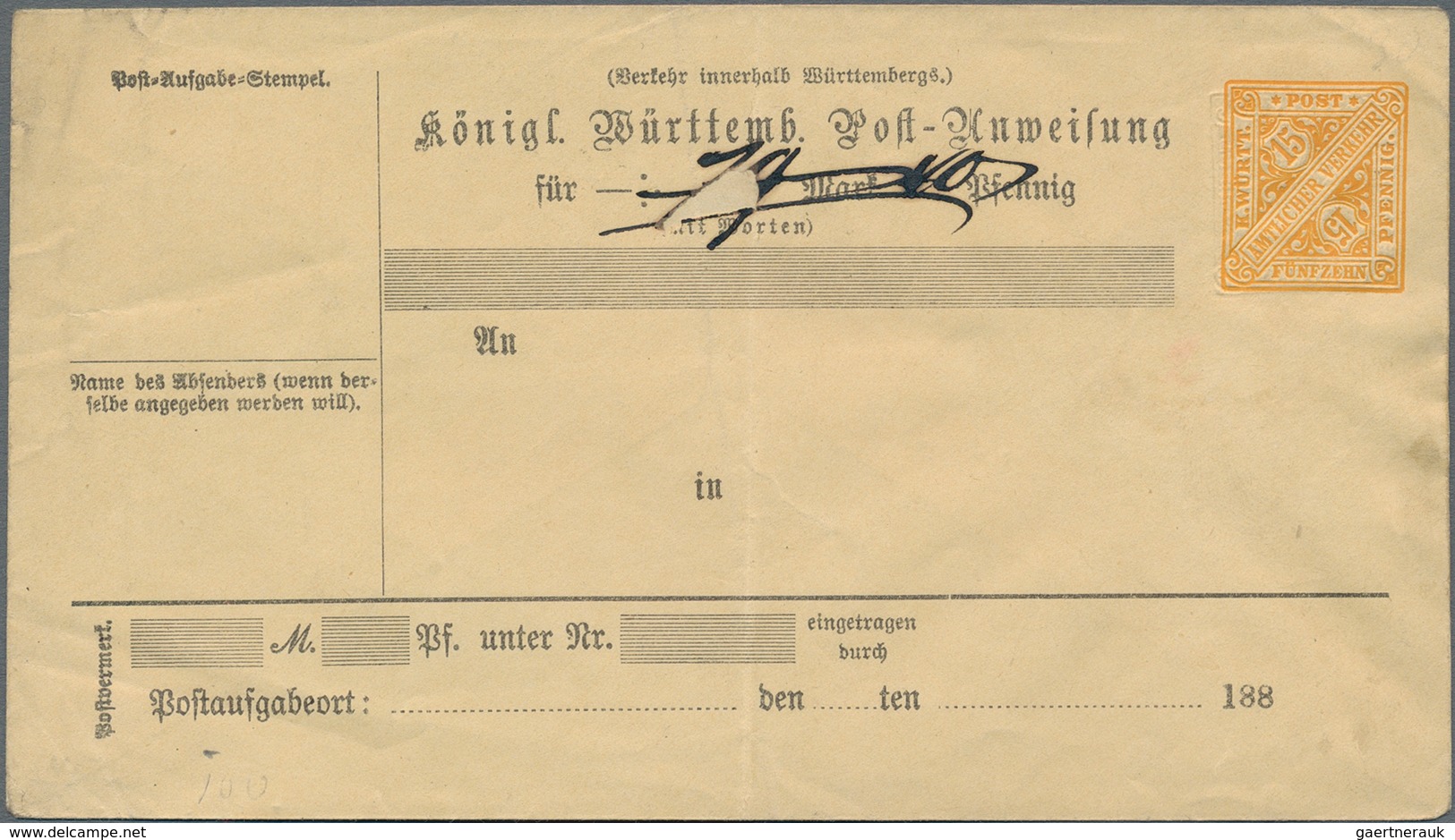 Württemberg - Ganzsachen: 1875/1918, Partie Von Ca. 50 Gebrauchten Und Ungebrauchten Ganzsachen, Dab - Sonstige & Ohne Zuordnung