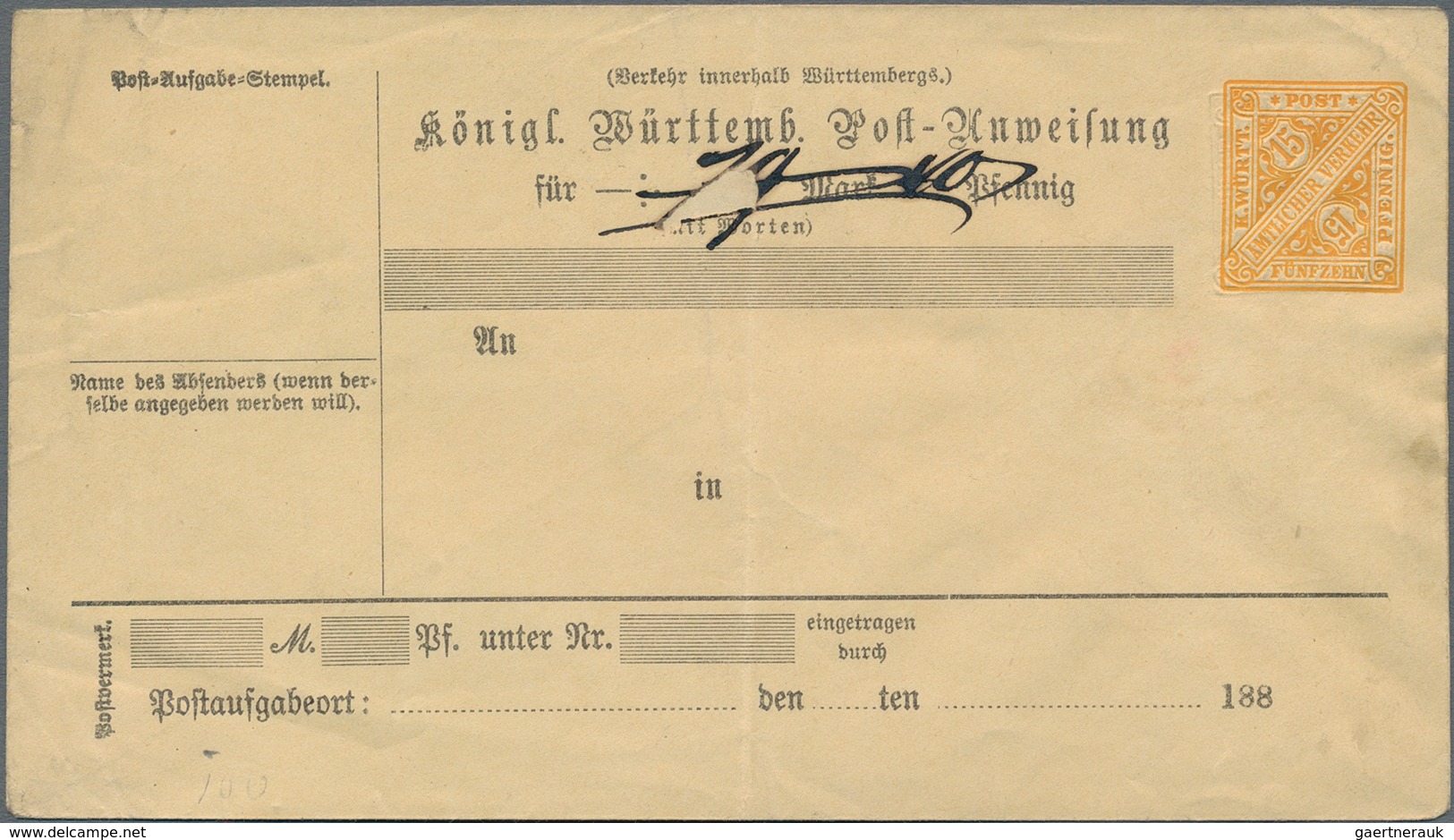 Württemberg - Ganzsachen: 1875/1918, Partie Von Ca. 50 Gebrauchten Und Ungebrauchten Ganzsachen, Dab - Andere & Zonder Classificatie