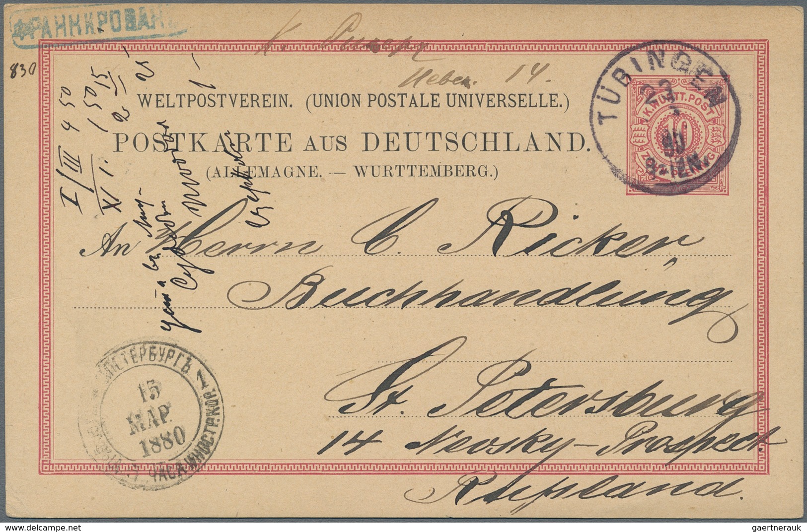 Württemberg - Ganzsachen: 1875/1918, Partie Von Ca. 50 Gebrauchten Und Ungebrauchten Ganzsachen, Dab - Sonstige & Ohne Zuordnung