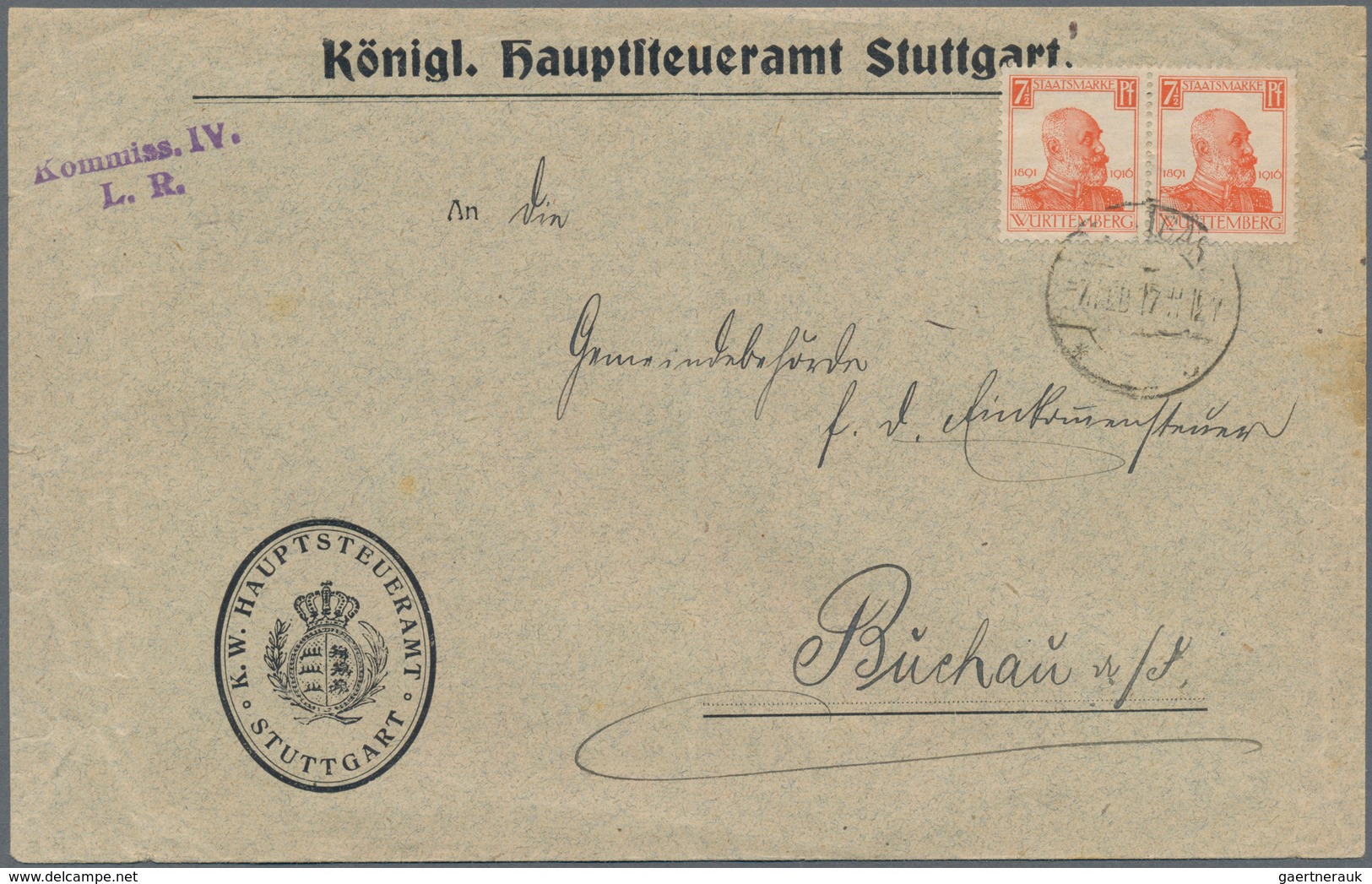 Württemberg - Ganzsachen: 1882/1923, vielseitige Partie von ca. 73 meist gebrauchten Ganzsachen bzw.