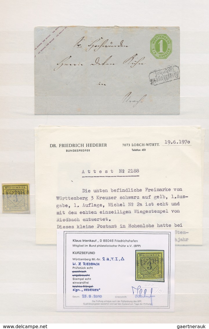 Württemberg - Stempel: 1851/1905 (ca.), Fast Ausschließlich Kreuzer-Zeit, Umfassende STEMPEL-SPEZIAL - Andere & Zonder Classificatie