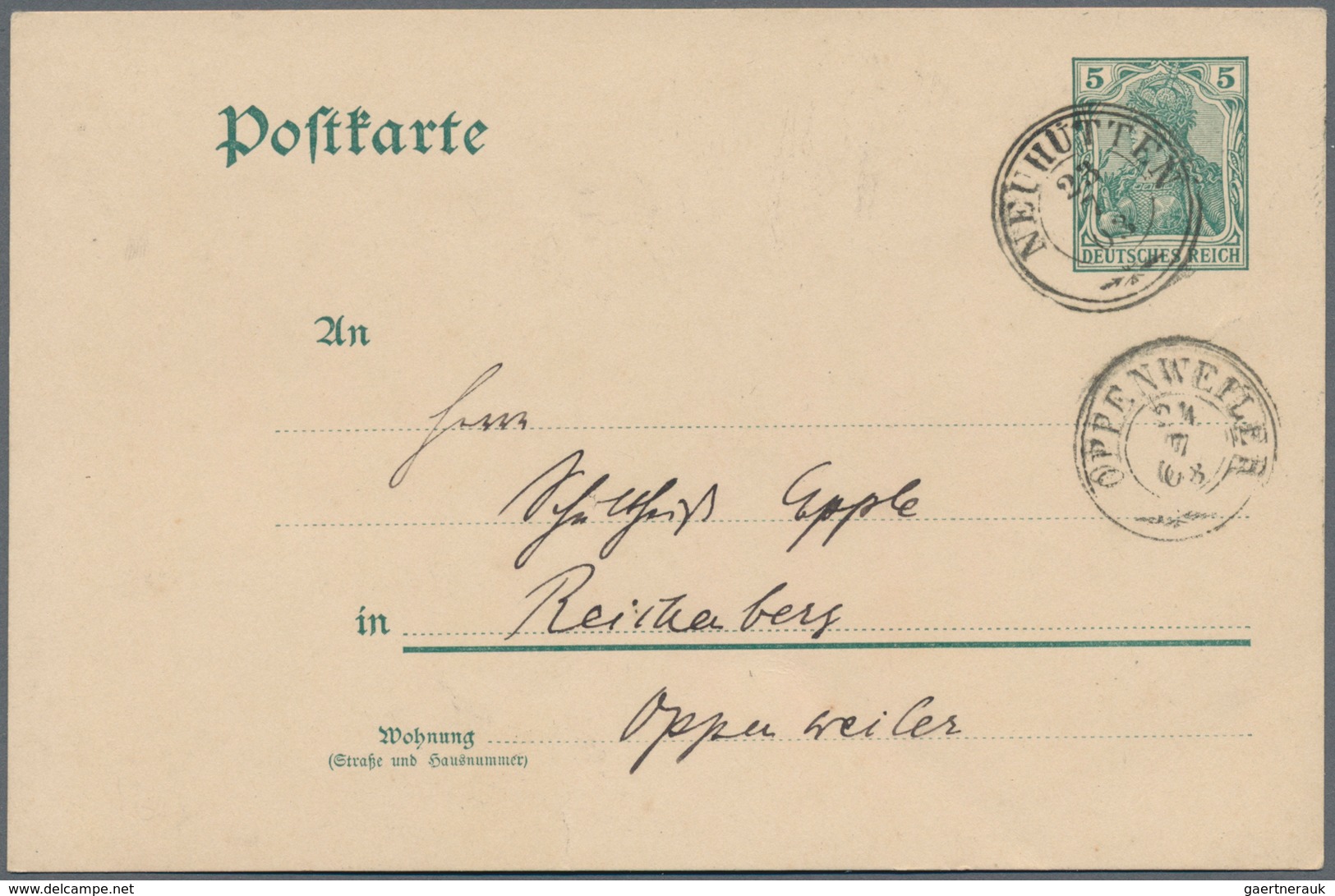 Württemberg - Nachverwendete Stempel: 1902/1944 Ca., Reichhaltiger Sammlungsbestand Mit Ca.300 Brief - Autres & Non Classés