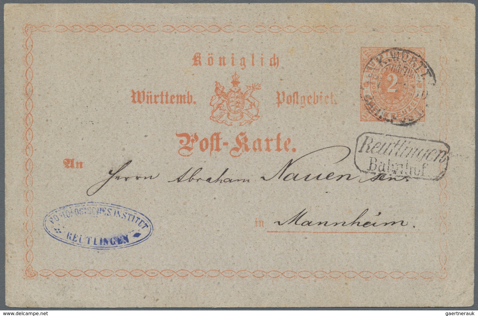 Württemberg - Bahnpost: 1866/1940 Ca., Interessanter Sammlungsbestand Mit Ca.60 Briefen, Karten Und - Andere & Zonder Classificatie