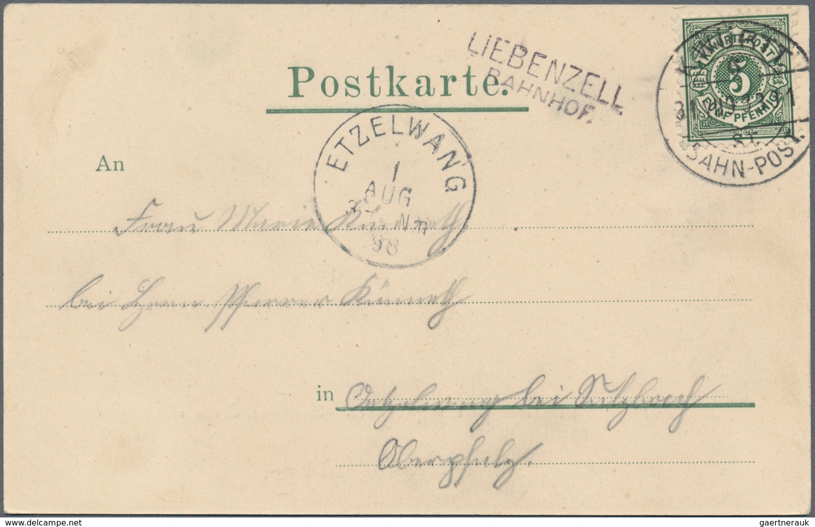 Württemberg - Bahnpost: 1866/1940 Ca., Interessanter Sammlungsbestand Mit Ca.60 Briefen, Karten Und - Otros & Sin Clasificación