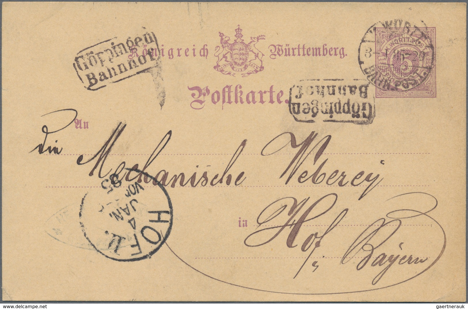 Württemberg - Bahnpost: 1870/1932 Ca., Sehr Umfangreicher Sammlungsbestand Mit über 450 Belegen Der - Otros & Sin Clasificación