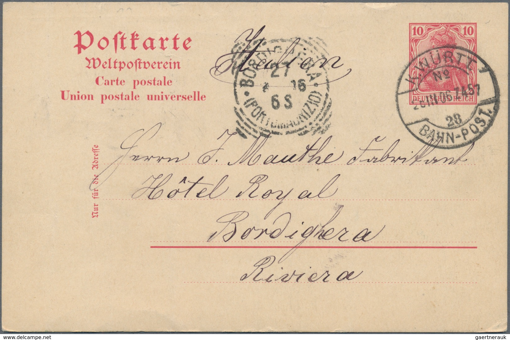 Württemberg - Bahnpost: 1870/1932 Ca., Sehr Umfangreicher Sammlungsbestand Mit über 450 Belegen Der - Otros & Sin Clasificación