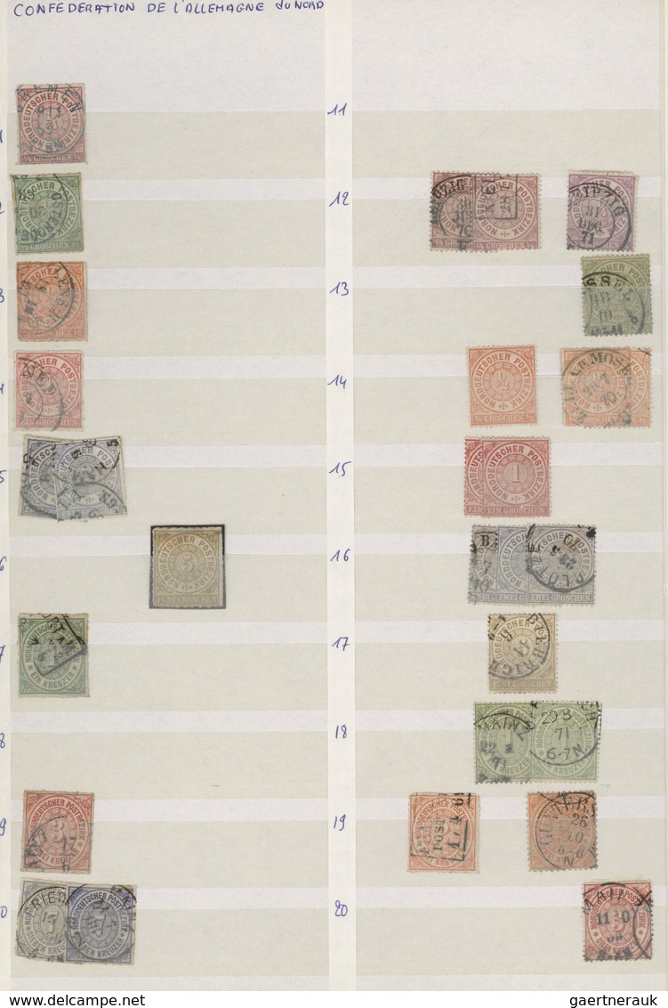 Norddeutscher Bund - Marken Und Briefe: 1868/1870, Kleine, Meist Gestempelte Sammlung Mit U.a. 2 Kr. - Otros & Sin Clasificación