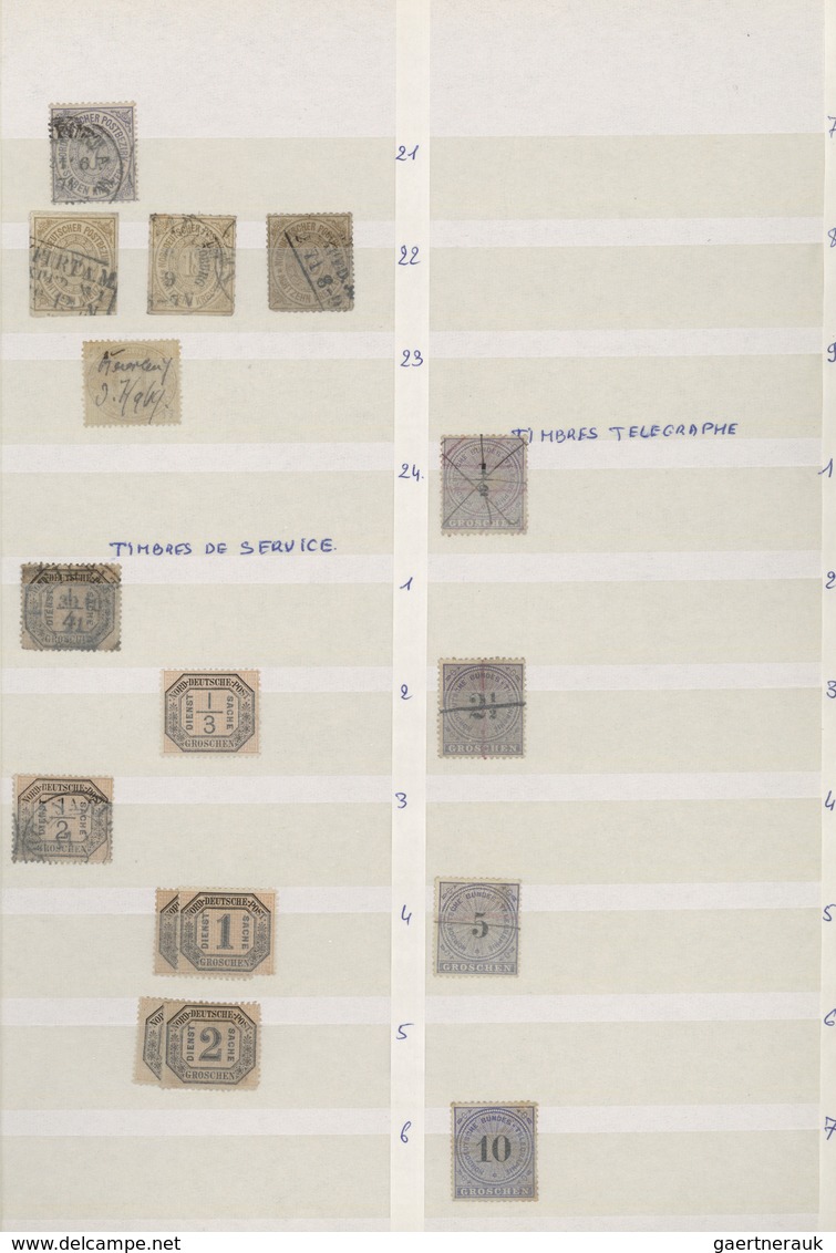 Norddeutscher Bund - Marken Und Briefe: 1868/1870, Kleine, Meist Gestempelte Sammlung Mit U.a. 2 Kr. - Sonstige & Ohne Zuordnung