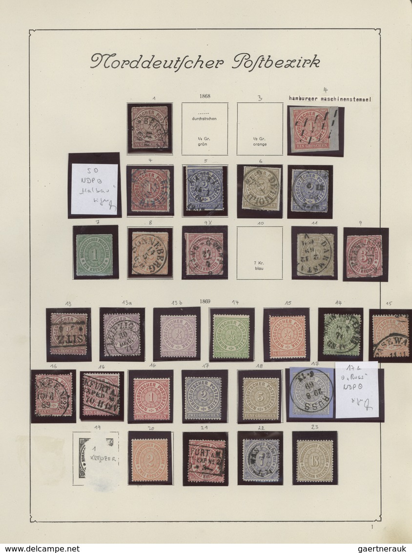 Norddeutscher Bund - Marken Und Briefe: 1868/1870, NDP/Elsaß-Lothringen, Saubere Sammlung Von 53 Mar - Andere & Zonder Classificatie