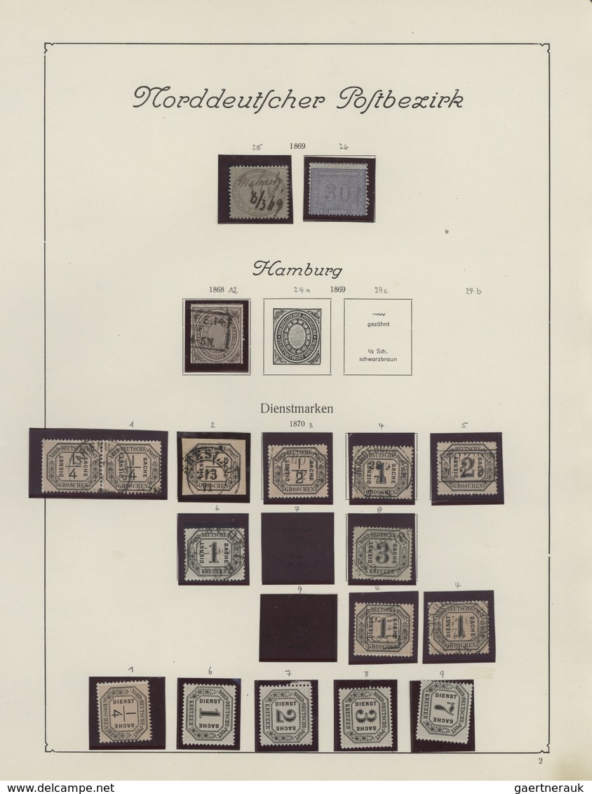 Norddeutscher Bund - Marken Und Briefe: 1868/1870, NDP/Elsaß-Lothringen, Saubere Sammlung Von 53 Mar - Sonstige & Ohne Zuordnung