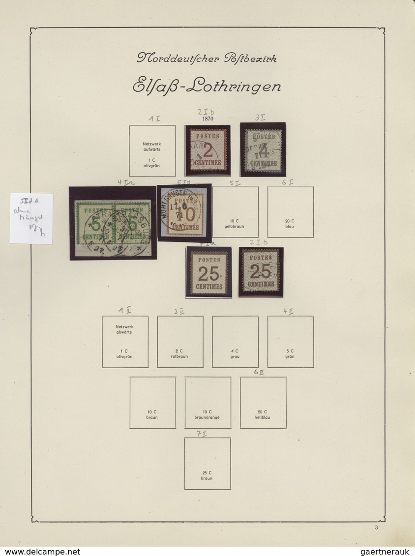 Norddeutscher Bund - Marken Und Briefe: 1868/1870, NDP/Elsaß-Lothringen, Saubere Sammlung Von 53 Mar - Sonstige & Ohne Zuordnung