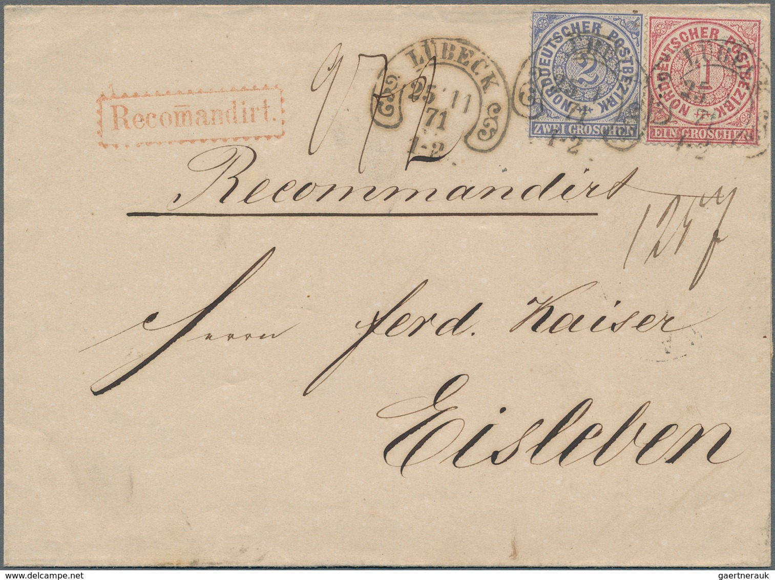 Norddeutscher Bund - Marken Und Briefe: 1868/1871, Interessante Partie Mit Ca.30 Belegen, Dabei Hufe - Otros & Sin Clasificación