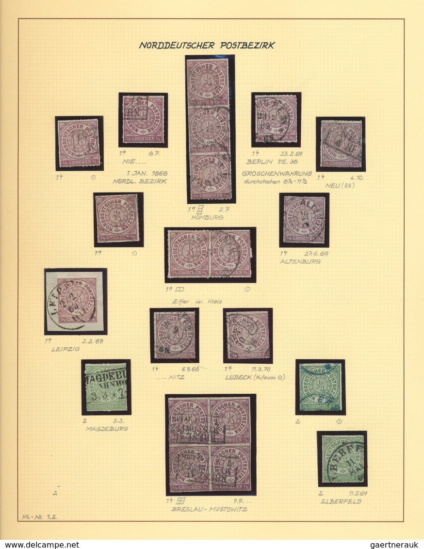 Norddeutscher Bund - Marken Und Briefe: 1868/70, Saubere Grösstenteils Gestempelte Sammlung Mit Eini - Andere & Zonder Classificatie