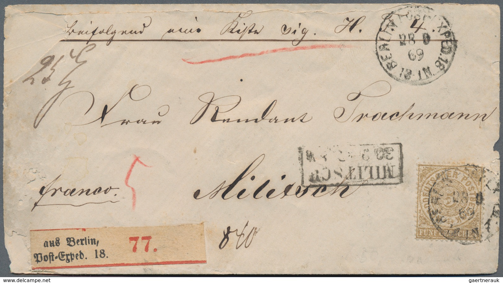 Norddeutscher Bund - Marken Und Briefe: 1869/1871, Vielseitige Partie Von Ca. 94 Briefen/Karten Mit - Sonstige & Ohne Zuordnung
