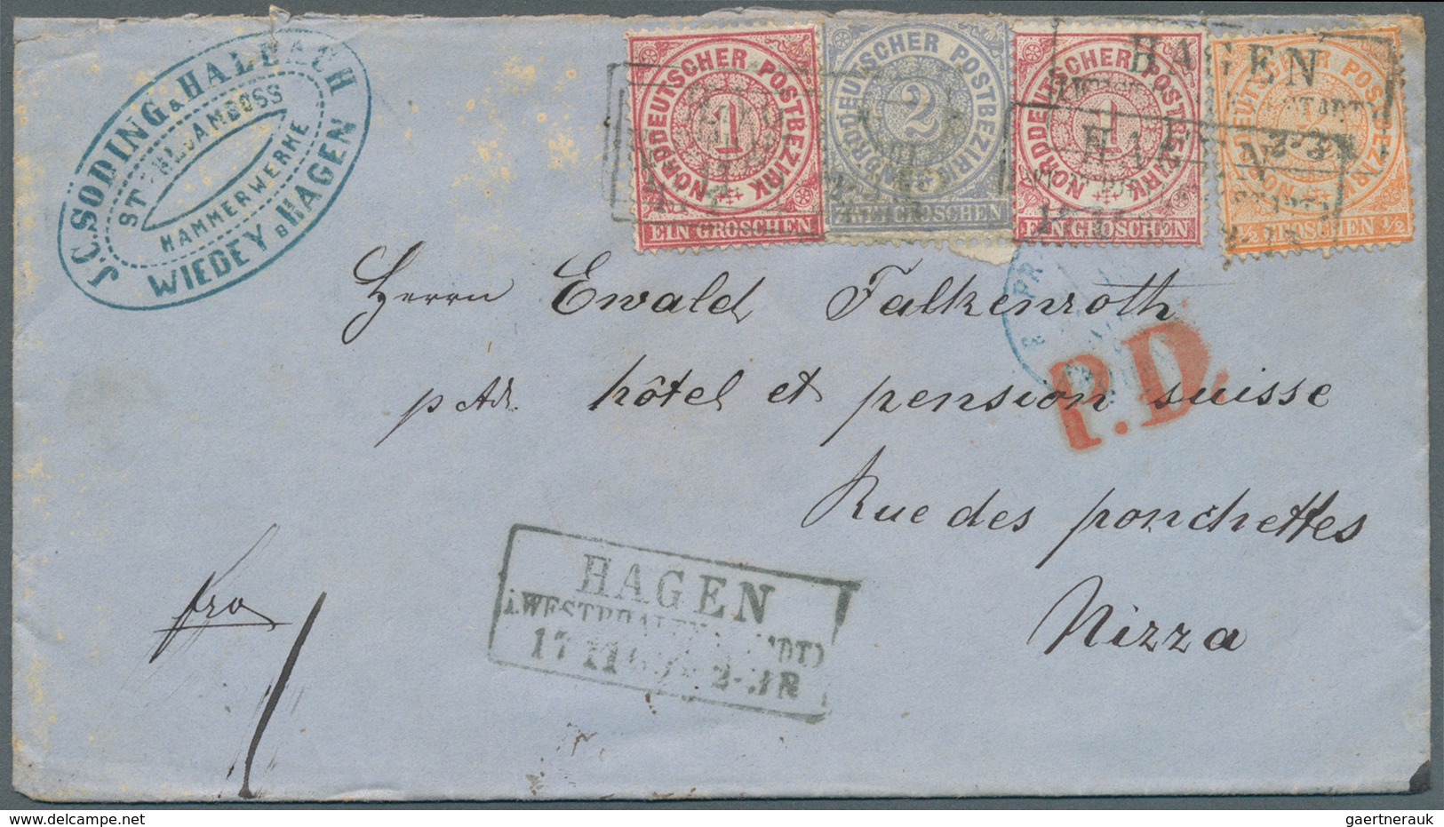 Norddeutscher Bund - Marken Und Briefe: 1869/71, Sehr Interessantes Konvolut Von 33 Auslandsbriefen - Sonstige & Ohne Zuordnung