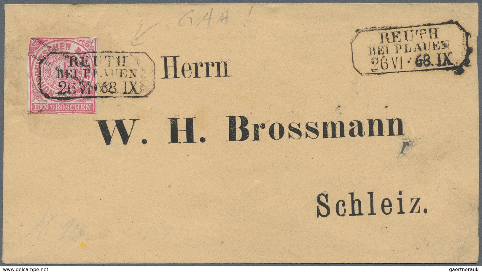 Norddeutscher Bund - Marken und Briefe: 1968/1871 (ca.), Partie von ca. 160 Belegen, dabei Bunt-, Fa