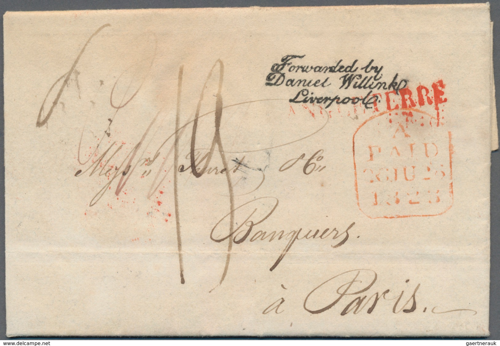 Transatlantikmail: 1823-1865 USA-Europe Transatlantic Mail: Collection Of 32 Stampless Covers From T - Andere-Europa