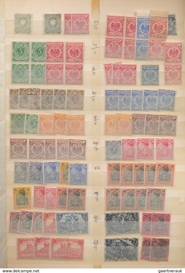 Deutsches Reich: 1872/1919, Sauber Sortierter Sammlungsbestand Von Ca. 480 Marken Des Kaiserreichs, - Colecciones