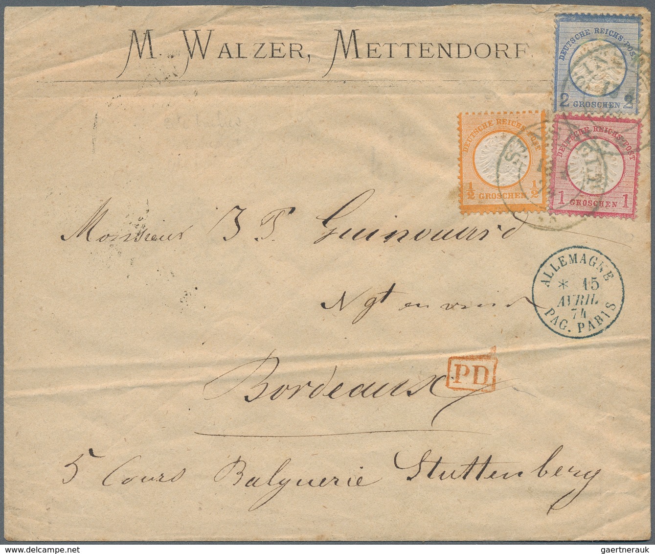 Deutsches Reich: 1872/1920 (ca.), Posten Von Ca. 90 Belegen Ab Den Brustschilden Bis Germania, Dabei - Verzamelingen