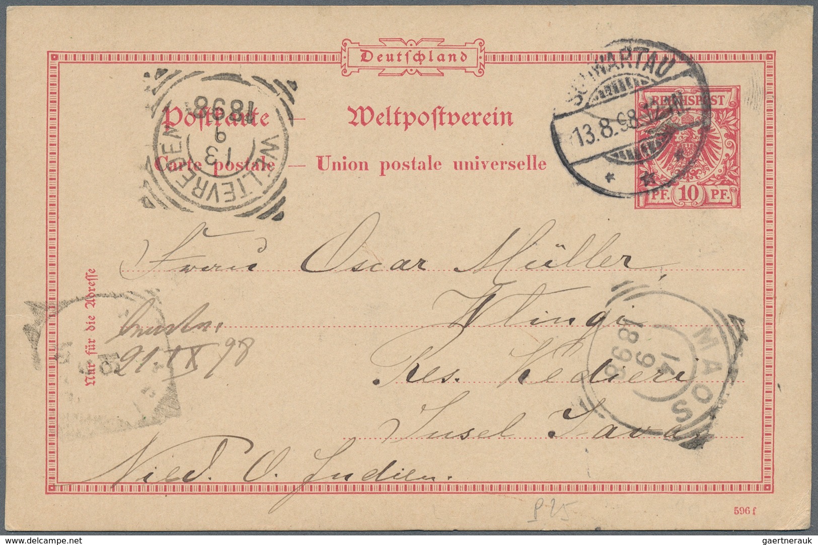 Deutsches Reich: 1872/1920 (ca.), Posten Von Ca. 90 Belegen Ab Den Brustschilden Bis Germania, Dabei - Sammlungen