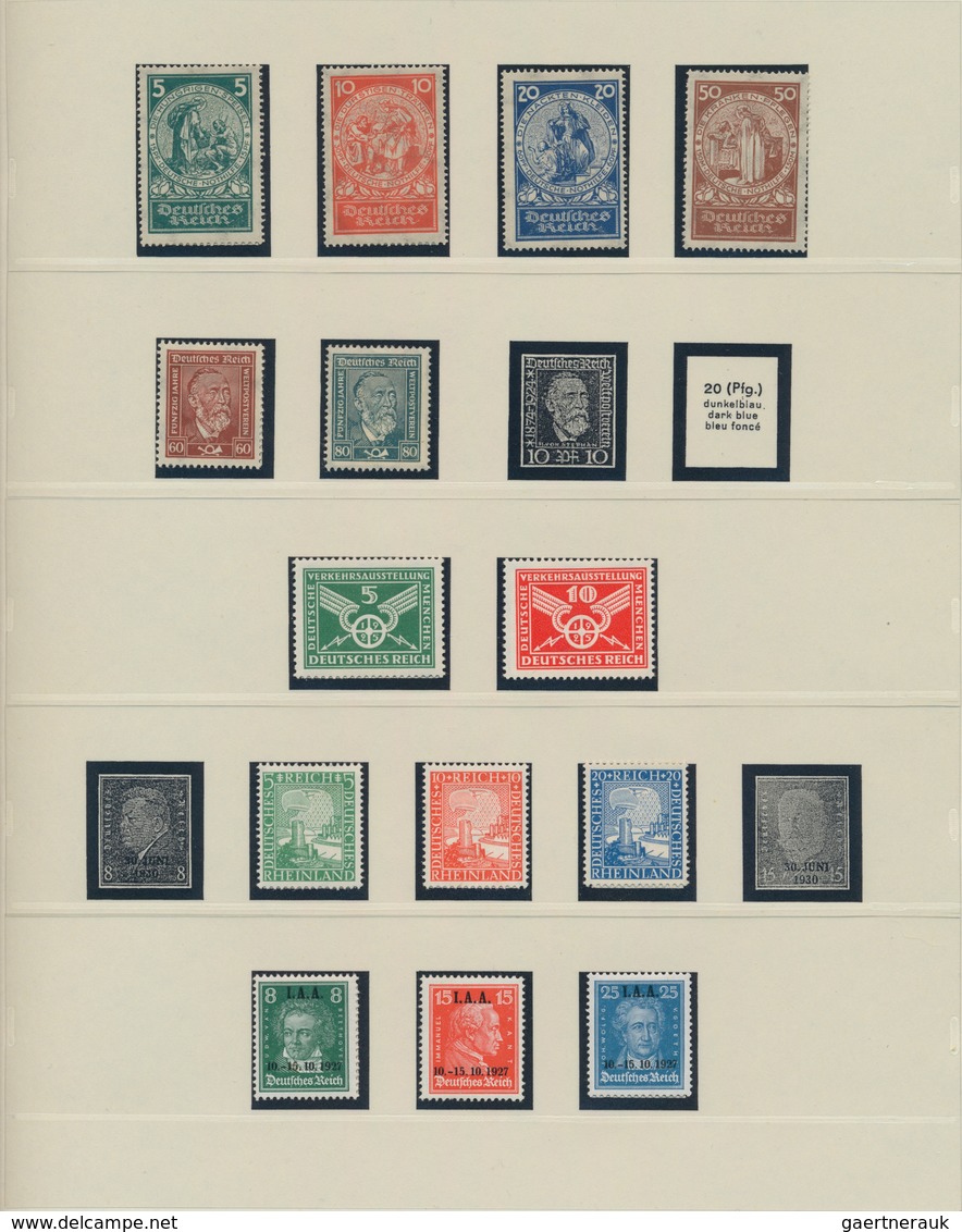 Deutsches Reich: 1872/1932, ungebrauchte/postfrische Sammlung im Safe-dual-Falzlos-Vordruckalbum, ab