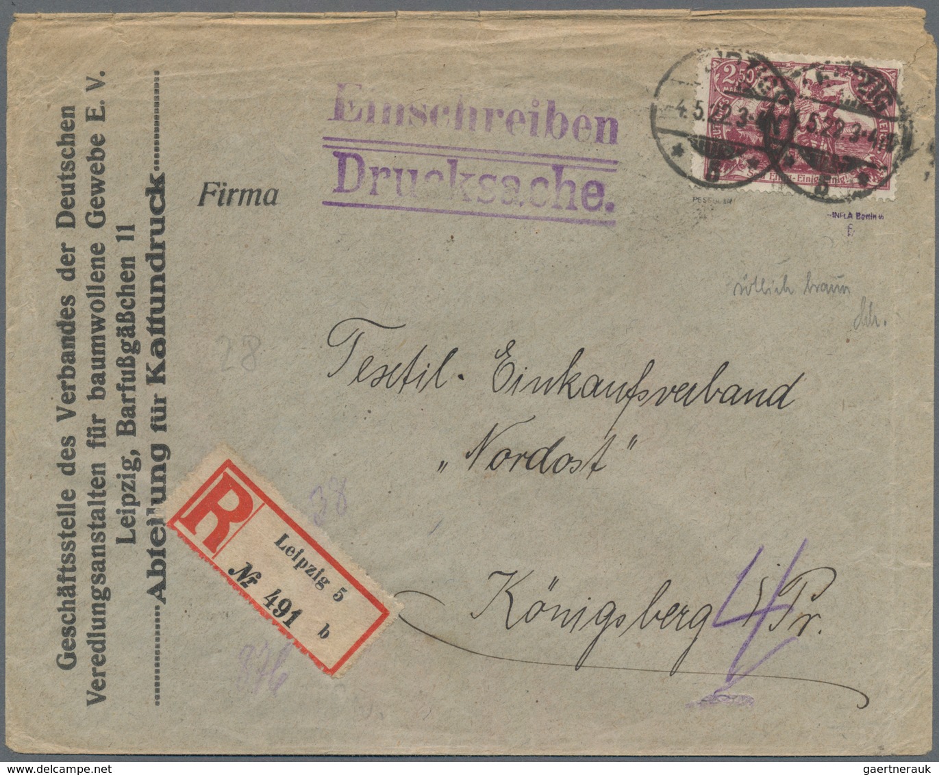 Deutsches Reich: 1872/1935 Ca., DRUCKSACHEN, Reichhaltiger Sammlungsbestand Mit Ca.200 Belegen Ab Br - Verzamelingen