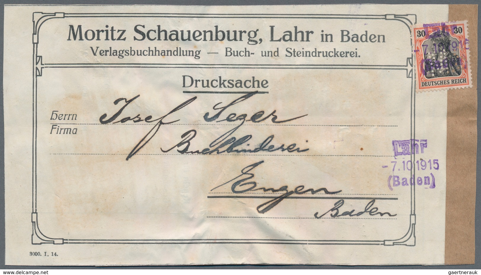 Deutsches Reich: 1872/1935 Ca., DRUCKSACHEN, Reichhaltiger Sammlungsbestand Mit Ca.200 Belegen Ab Br - Verzamelingen