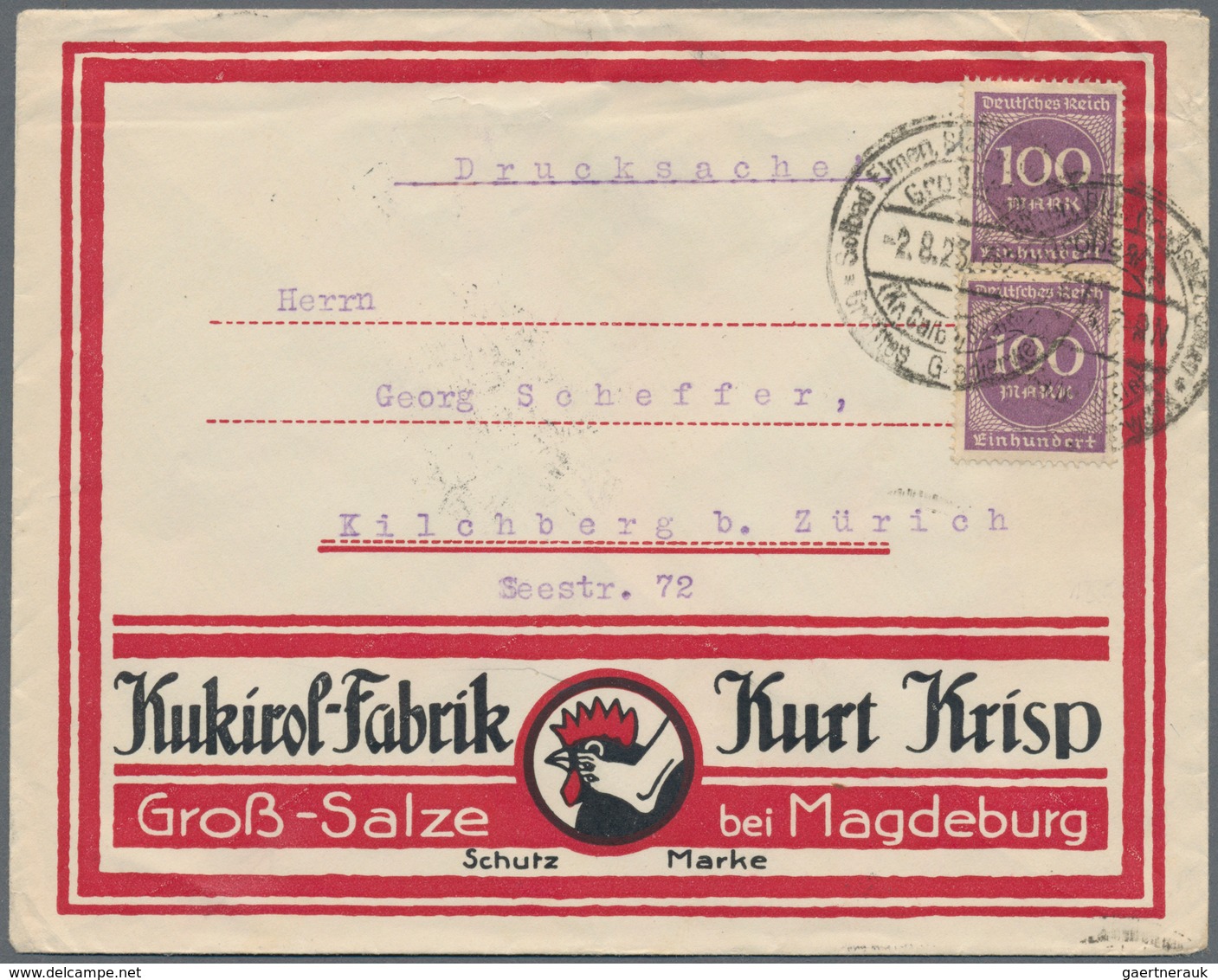 Deutsches Reich: 1872/1935 ca., DRUCKSACHEN, reichhaltiger Sammlungsbestand mit ca.200 Belegen ab Br