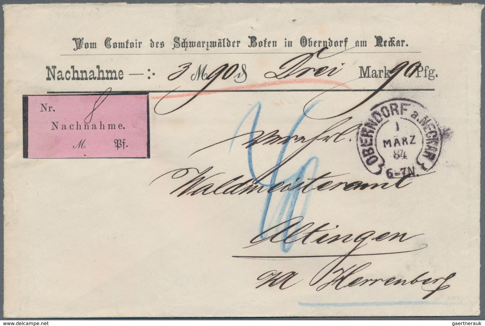 Deutsches Reich: 1872/1944, NACHNAHME, Reichhaltiger Sammlungsbestand Mit Ca.160 Nachnahme-Belegen. - Sammlungen