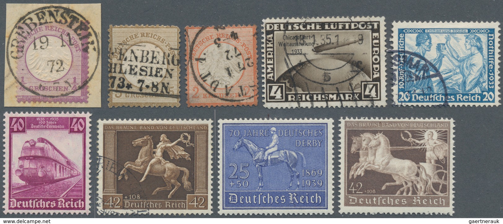 Deutsches Reich: 1872/1945, Altes Vordruckalbum Mit Gut Bestückter Sammlung Mit Ungebrauchter Bzw. P - Sammlungen