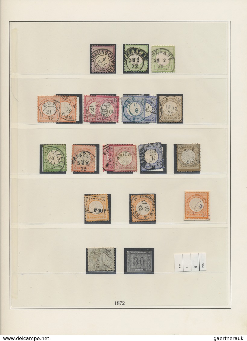 Deutsches Reich: 1872/1945, Gestempelte Sammlung Brustschilde Bis III.Reich In Zwei Lindner-Ringbind - Collections