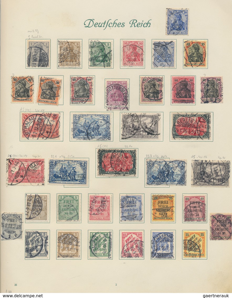 Deutsches Reich: 1872/1945, Umfangreiche Sammlung Auf Borek-Vordruckseiten Im Klemmbinder, Sauber Ge - Collections