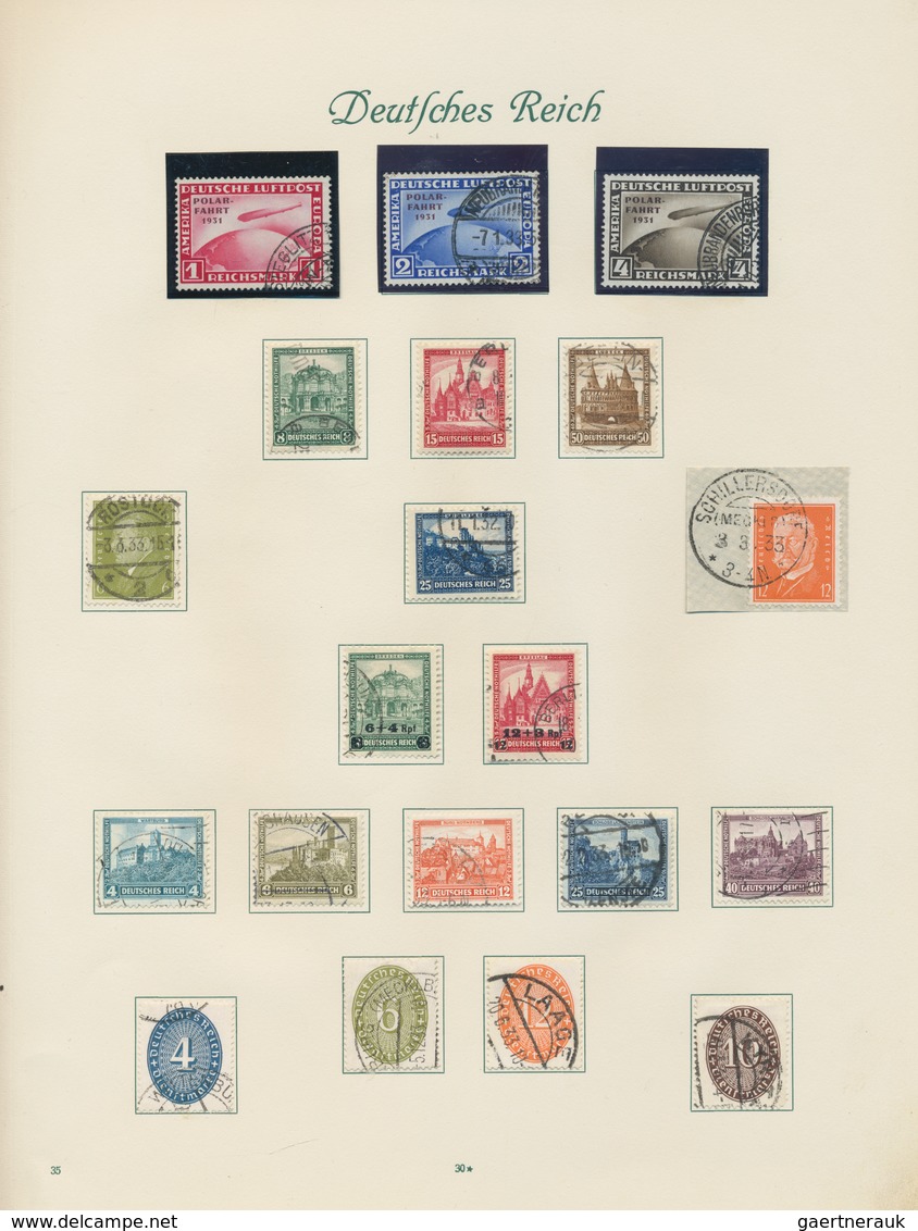 Deutsches Reich: 1872/1945, Umfangreiche Sammlung Auf Borek-Vordruckseiten Im Klemmbinder, Sauber Ge - Verzamelingen