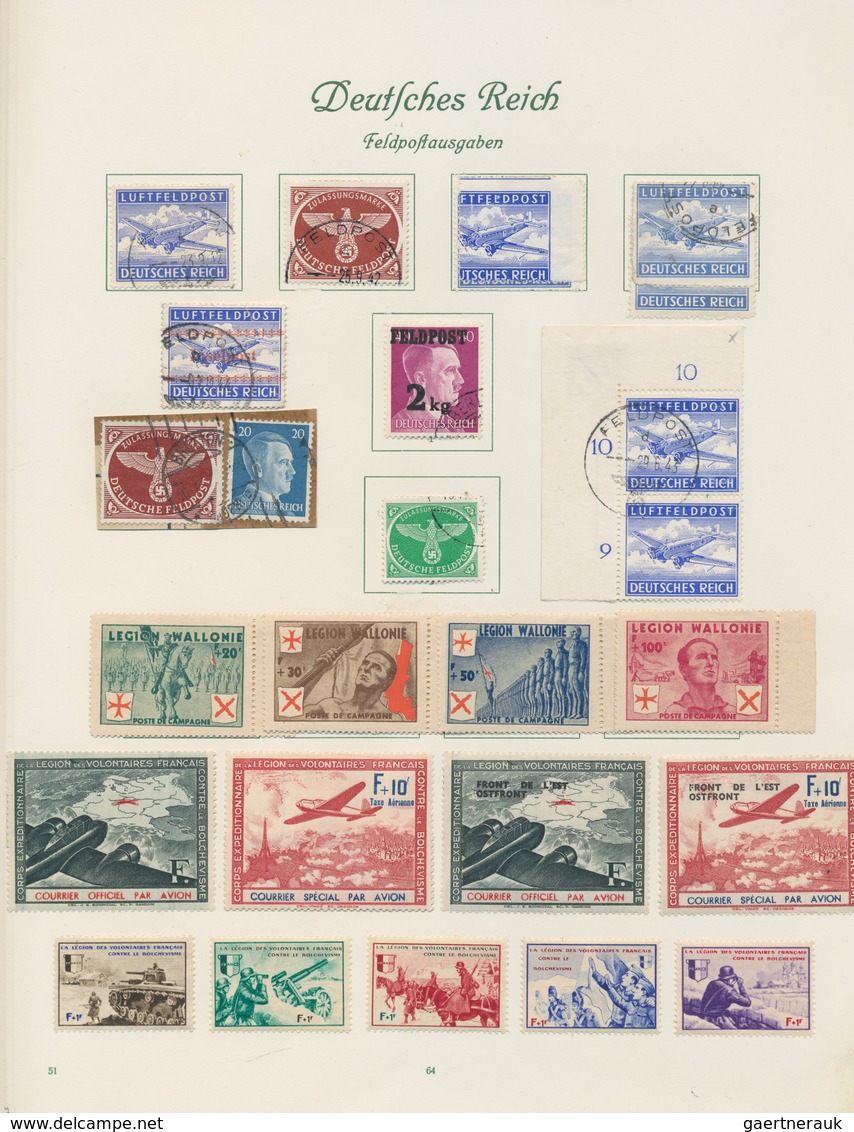 Deutsches Reich: 1872/1945, umfangreiche Sammlung auf Borek-Vordruckseiten im Klemmbinder, sauber ge