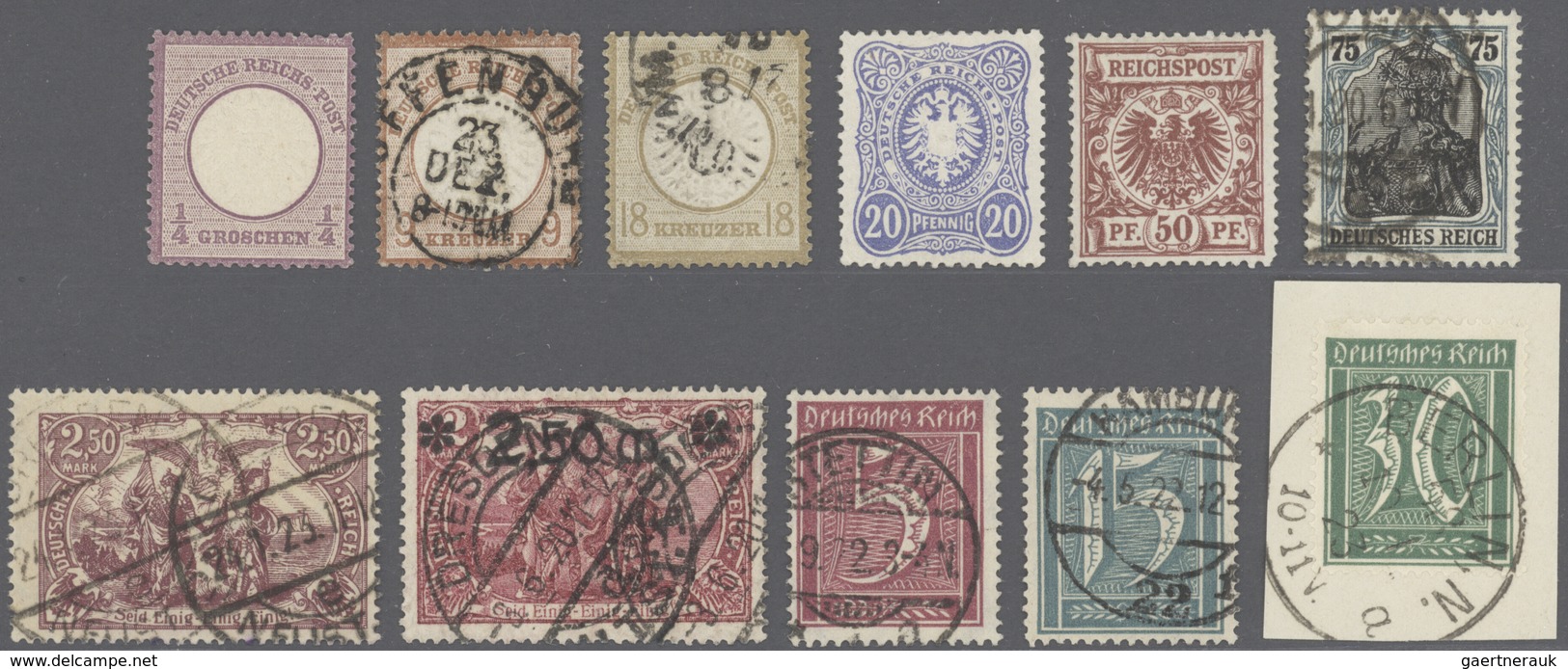 Deutsches Reich: 1872/1945, Umfangreicher, Meist Ungebrauchter Und Gestempelter Posten Inkl. Dienstm - Colecciones