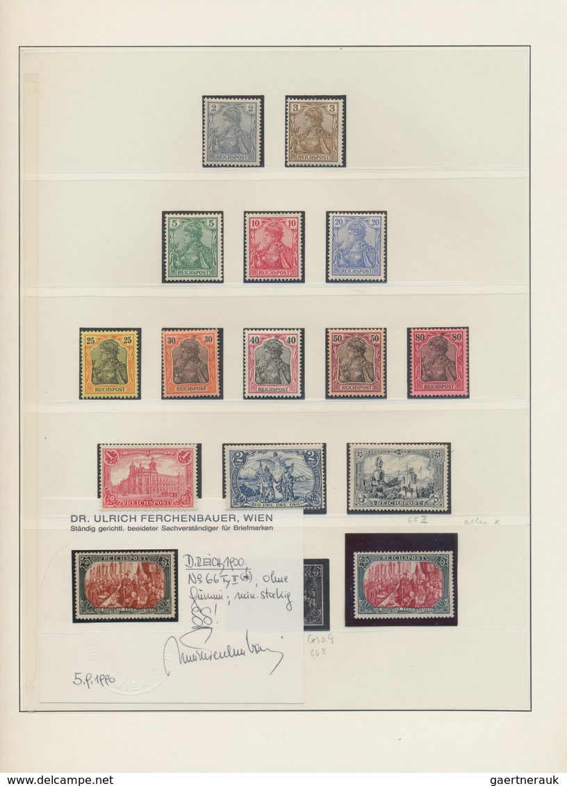 Deutsches Reich: 1872/1945, Ungebrauchte/postfrische Sammlung Von Brustschilde Bis III.Reich In Zwei - Verzamelingen