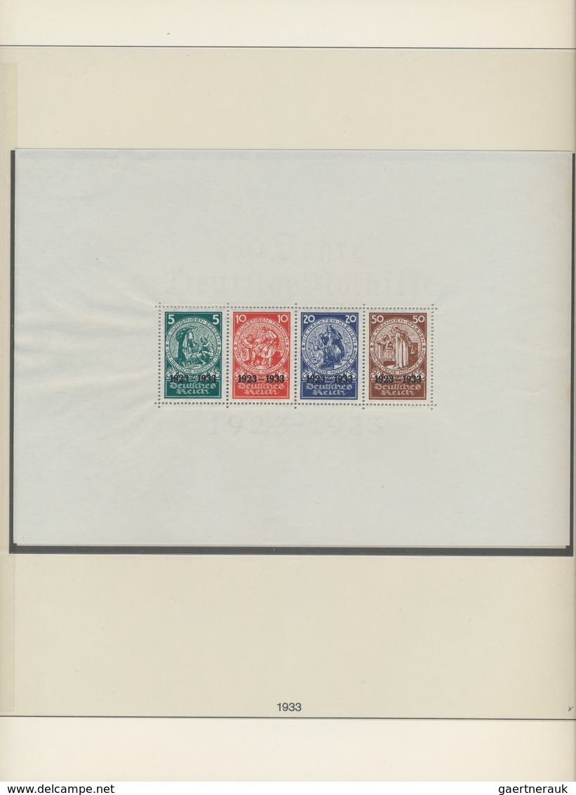 Deutsches Reich: 1872/1945, ungebrauchte/postfrische Sammlung von Brustschilde bis III.Reich in zwei