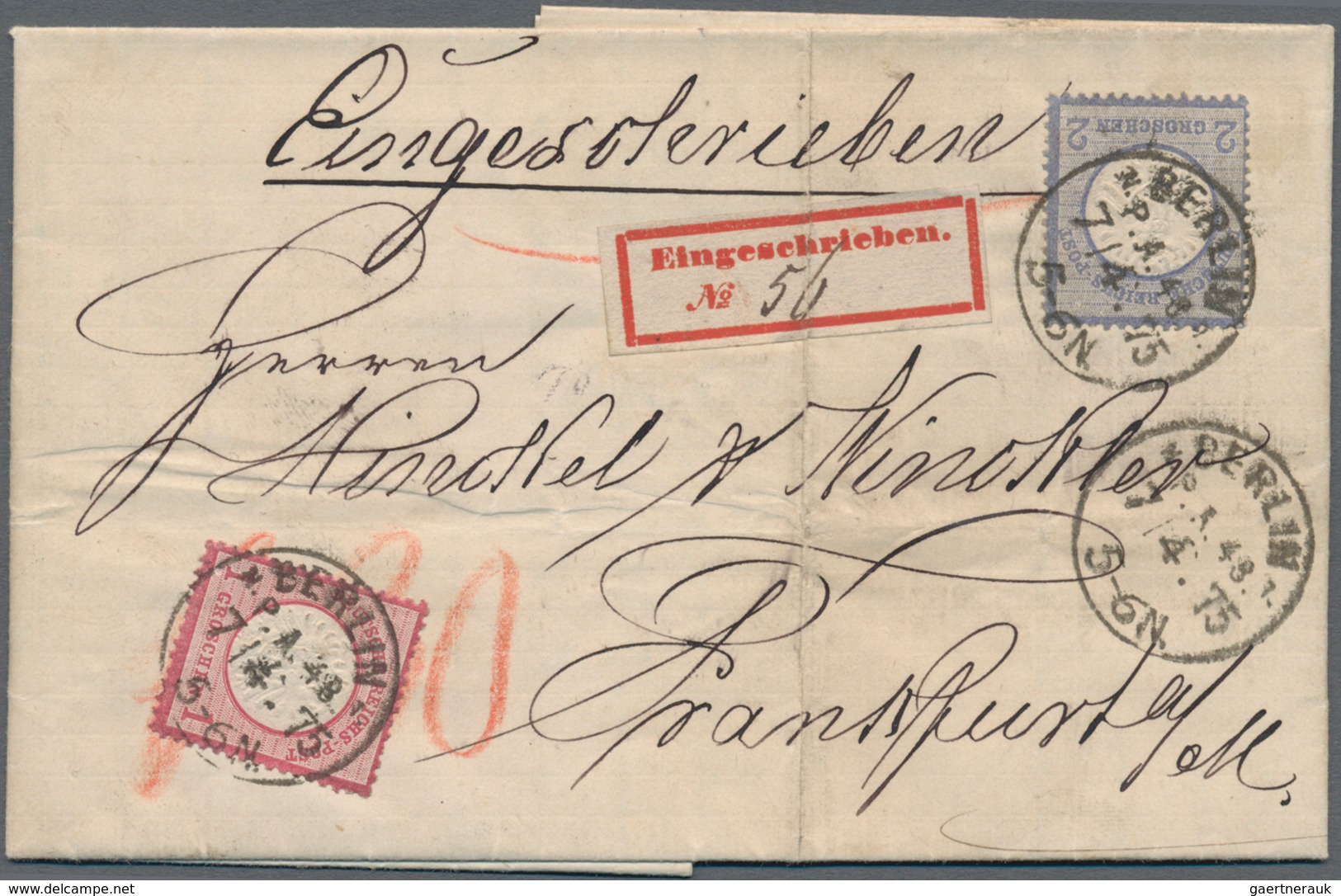 Deutsches Reich: 1875/1919, EINSCHREIBE-POST, Interessante Partie Mit Ca.40 Belegen, Dabei Frühe R-Z - Collections