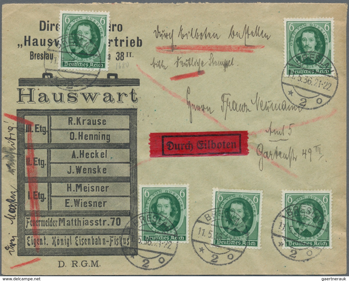 Deutsches Reich: 1909/1943, EILBOTEN, Gehaltvolles Konvolut Mit Ca.30 Meist Besseren Eilboten-Belege - Collections