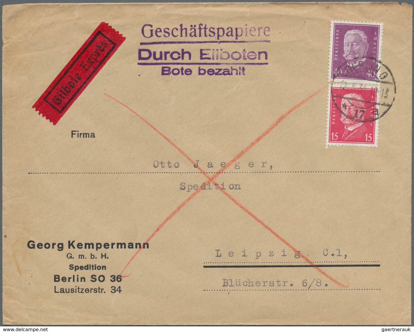 Deutsches Reich: 1909/1943, EILBOTEN, Gehaltvolles Konvolut Mit Ca.30 Meist Besseren Eilboten-Belege - Collections