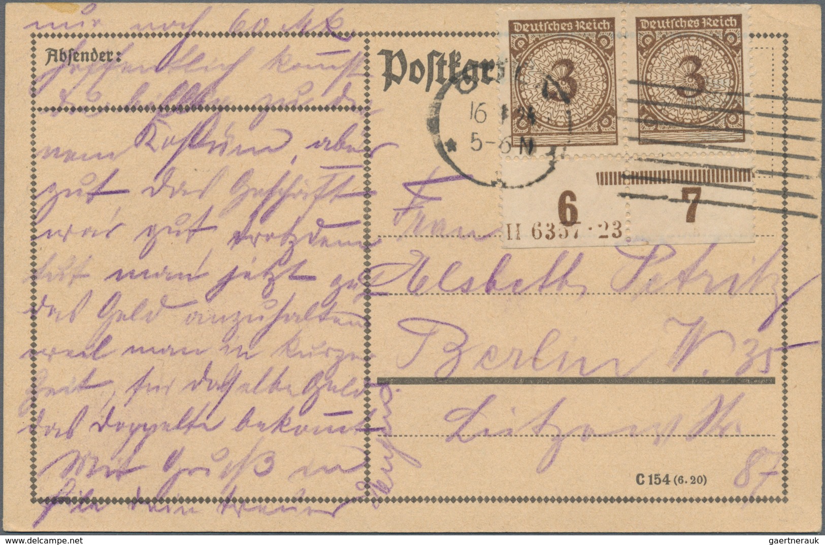 Deutsches Reich: 1921/1943, Partie Mit Ca.30 Belegen, Alle Frankiert Mit Rand- Bzw. Eckrandmarken, D - Collections