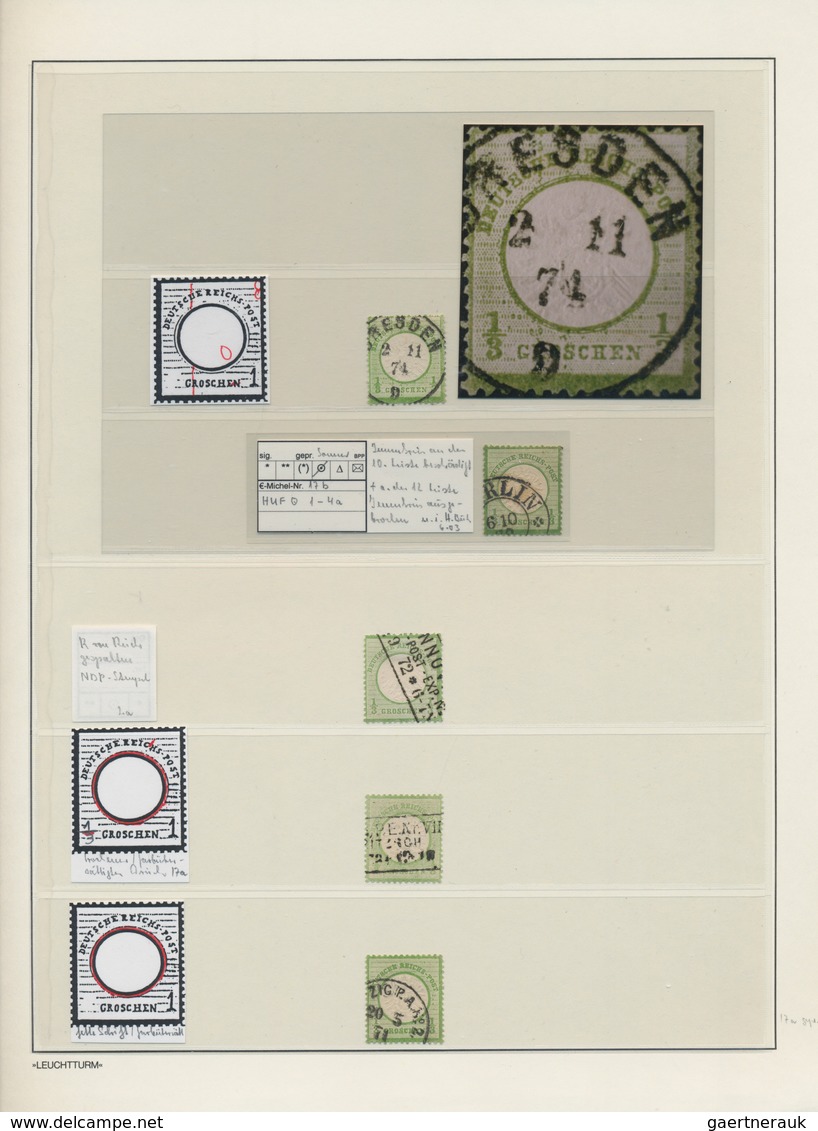 Deutsches Reich - Brustschild: 1872, Schöne Spezialsammlung Der PLATTENFEHLER ¼ Gr. Violett Und 1/3 - Colecciones